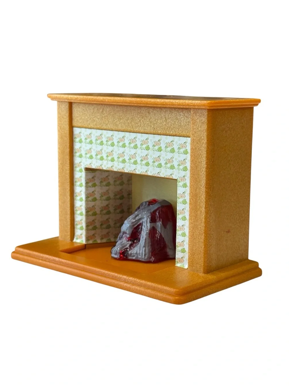 Vintage Epoch Dollhouse Fireplace Furniture Battery Operated Doll House 